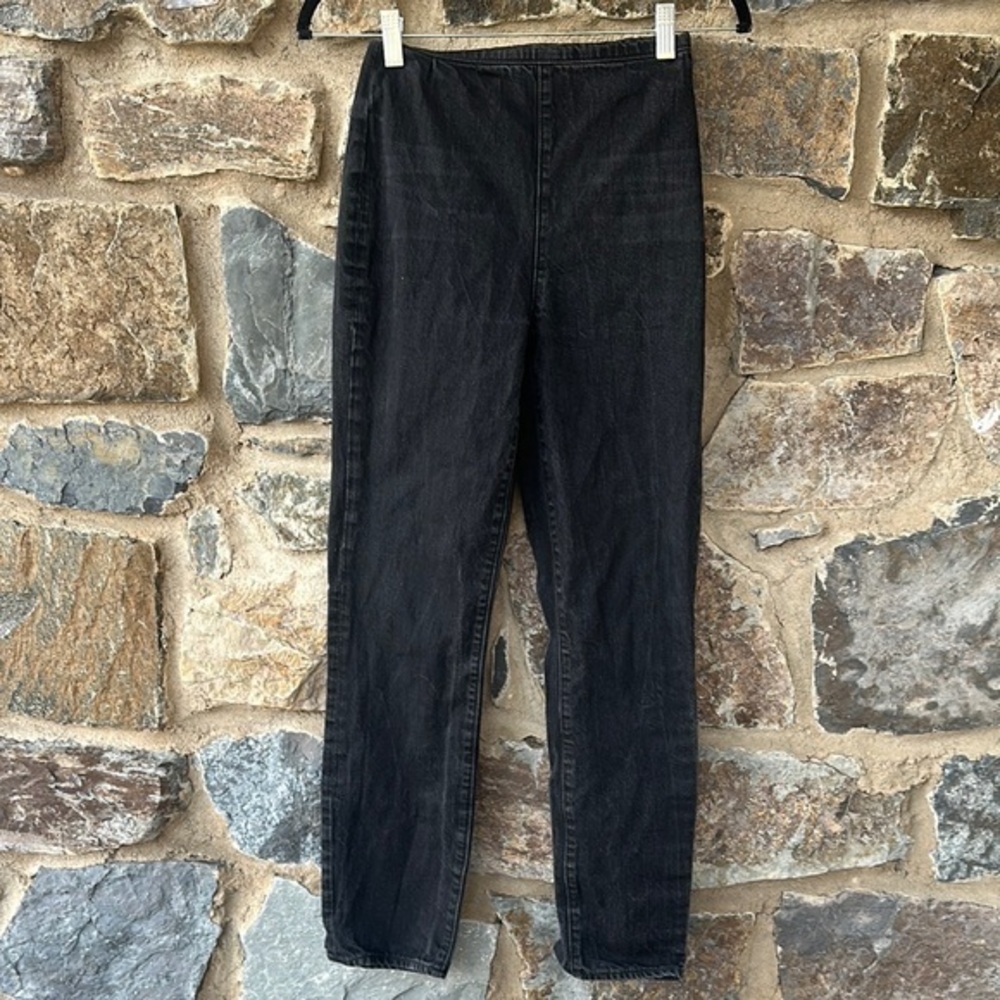 Alexander Wang High-Waisted Skinny Jeans Black Zip Back Size 24